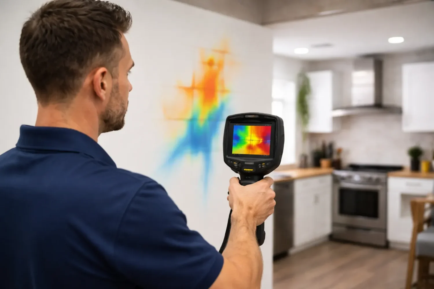 איתור נזילות באשקלון באמצעות מצלמה תרמית – בדיקת נזילה ללא הרס בבית