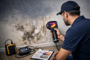 איתור נזילות בראשון לציון באמצעות מצלמה תרמית לזיהוי רטיבות בקיר ללא הרס