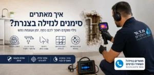 איתור סימנים לנזילה בצנרת באמצעות מצלמה תרמית בבית – מ.דור מאתרים